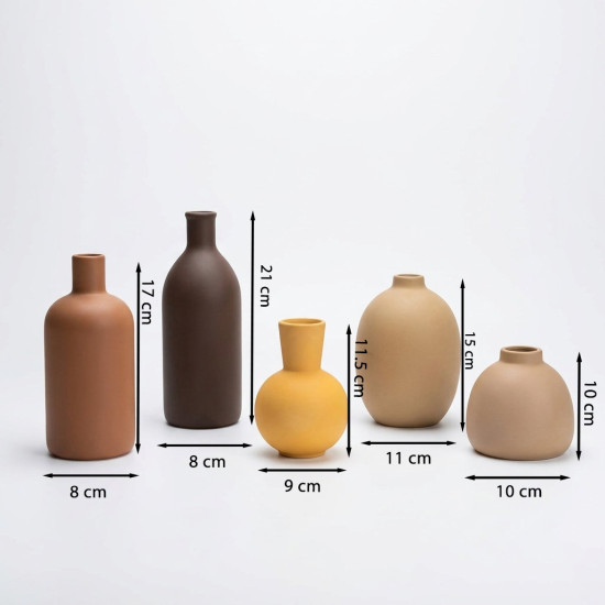 Porcelain Vase Set 5 Pcs